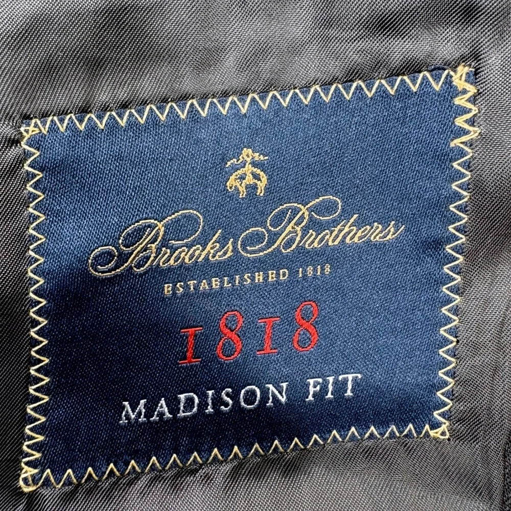 Brooks Brothers Blazer 45R Gray 1818 Madison Fit Estrato Stretch Italian Wool